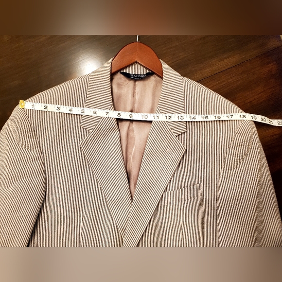 Seersucker Sport Coat - Stafford 40S - Picture 3 of 7